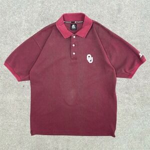 Starter Oklahoma Sooners Polo Shirt‎ Mens size Large Vintage OU Logo Maroon